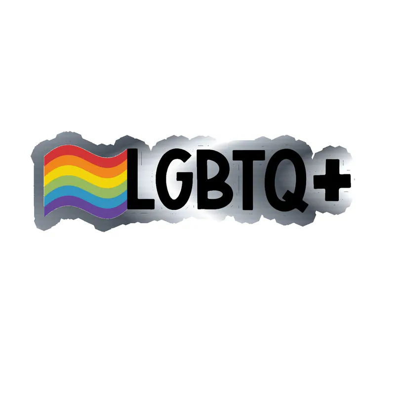 LGBTQ+ Silver Chrome Vinyl Decals - Custom Size