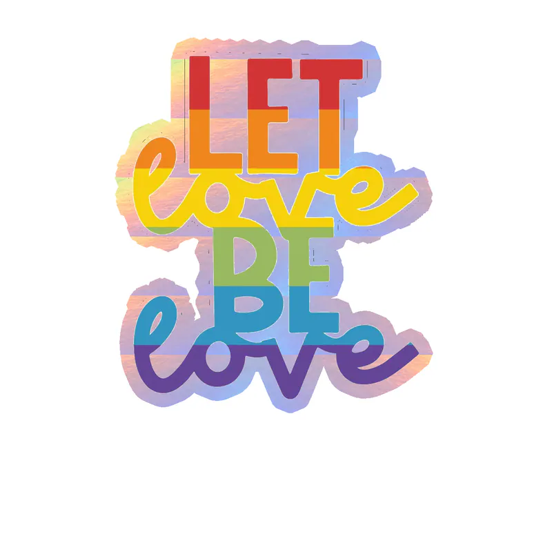 Pride Holographic Vinyl Decals - Custom Size