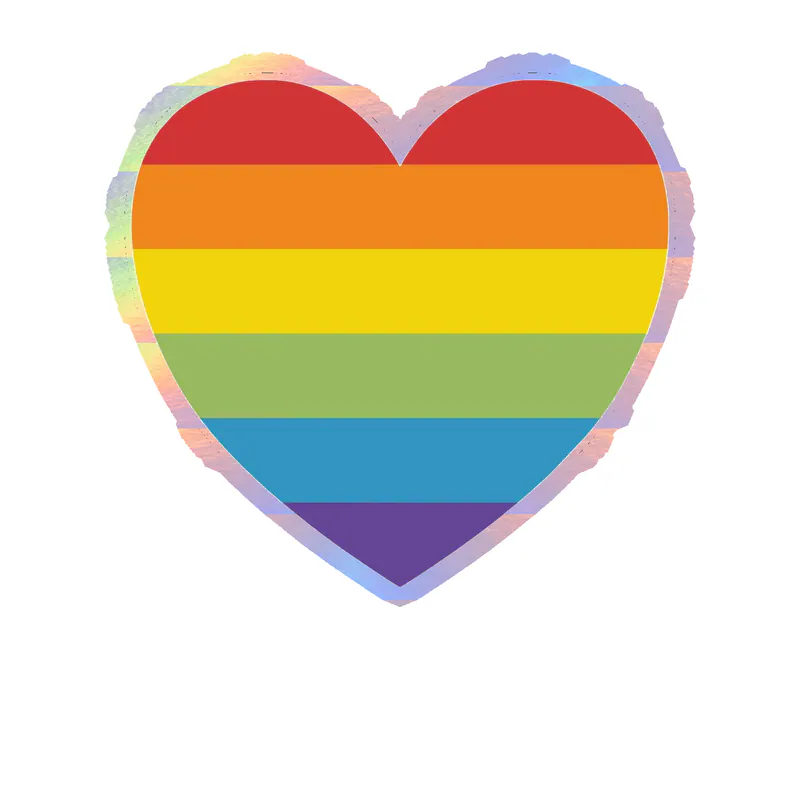 Pride Holographic Vinyl Decals - Custom Size