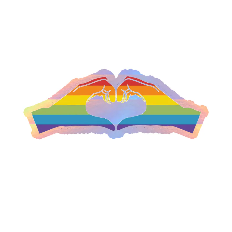 Pride Holographic Vinyl Decals - Custom Size