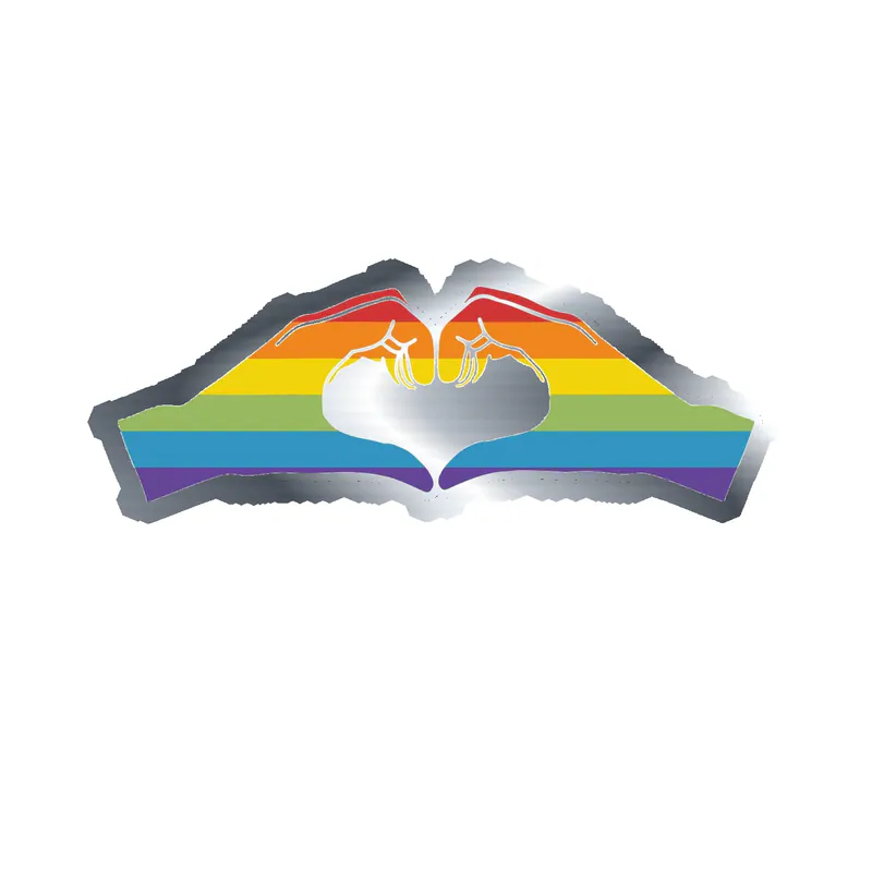 Pride Silver Chrome Vinyl Decals - Custom Size