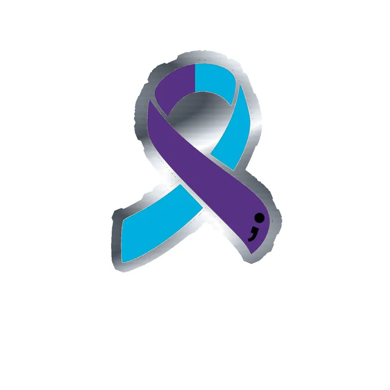 Mental Health Silver Chrome Vinyl Decals - Custom Size