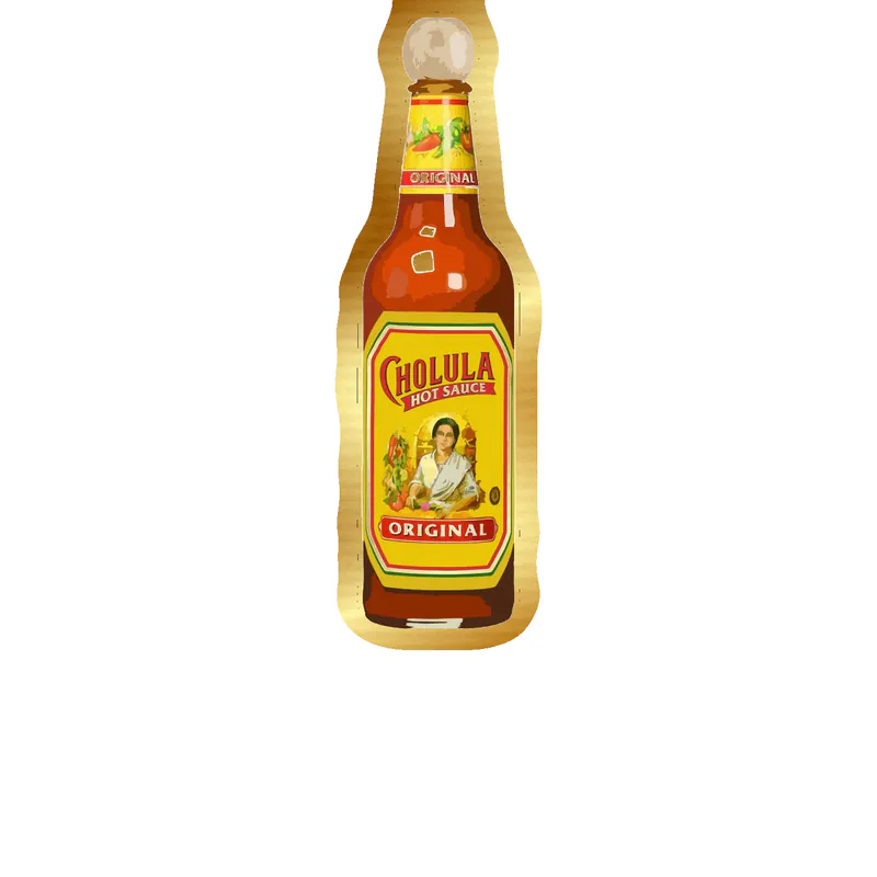 Cholula Gold Chrome Vinyl Decal - Custom Size