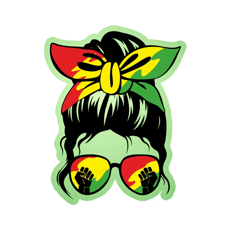 Juneteenth Glow in the Dark Vinyl Decals - Custom Size