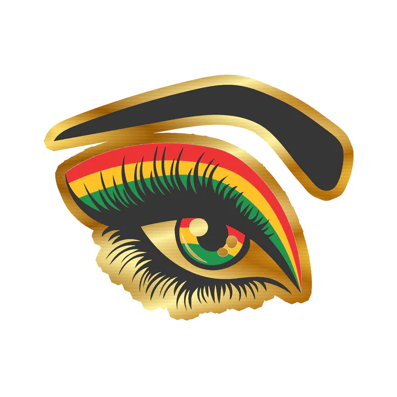 Juneteenth Gold Chrome Vinyl Decals - Custom Size