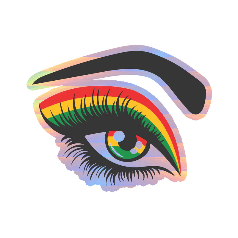 Juneteenth Holographic Vinyl Decals - Custom Size