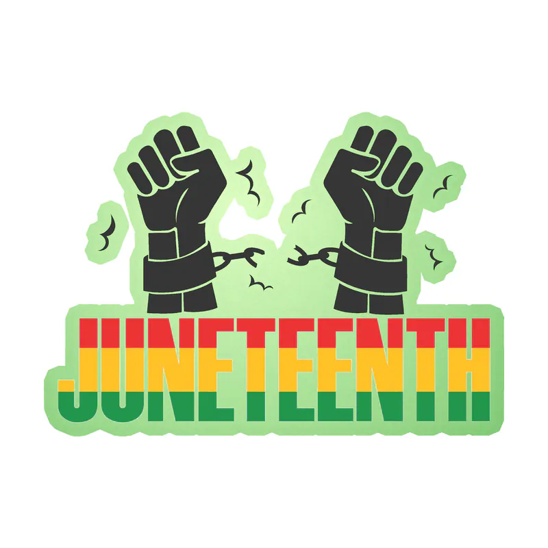 Juneteenth Glow in the Dark Vinyl Decals - Custom Size