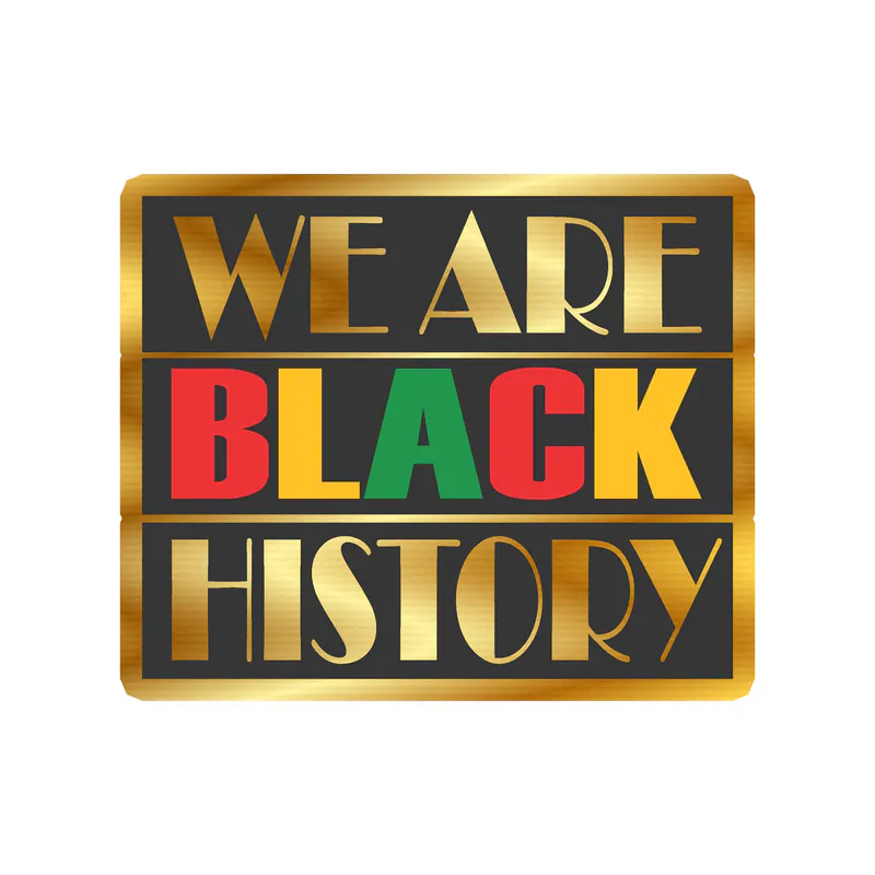Juneteenth Gold Chrome Vinyl Decals - Custom Size