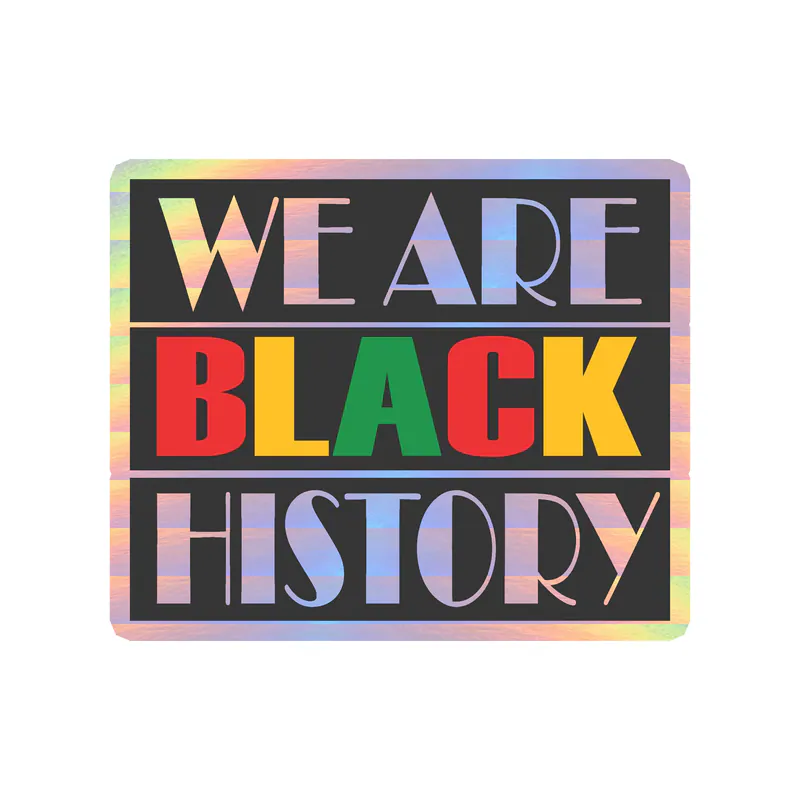 Juneteenth Holographic Vinyl Decals - Custom Size