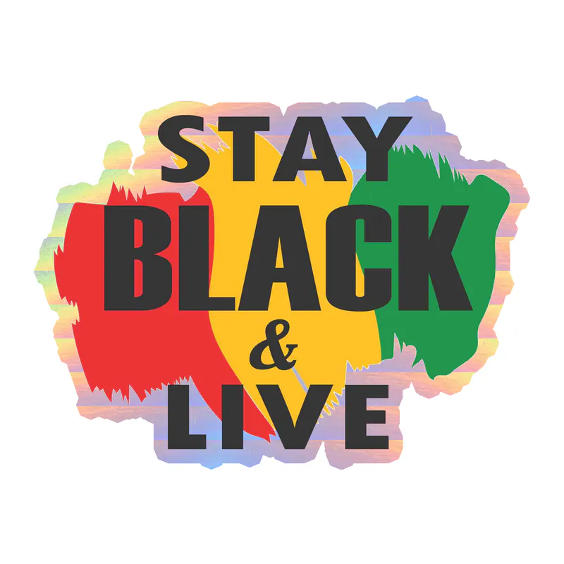 Juneteenth Holographic Vinyl Decals - Custom Size