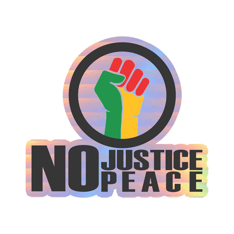 Juneteenth Holographic Vinyl Decals - Custom Size