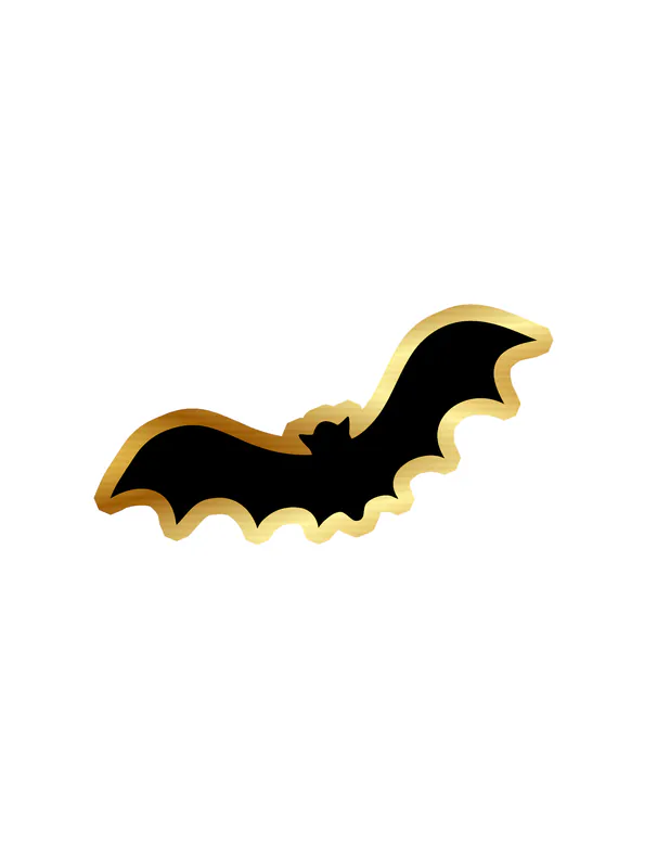 Bat Gold Chrome Vinyl Decal