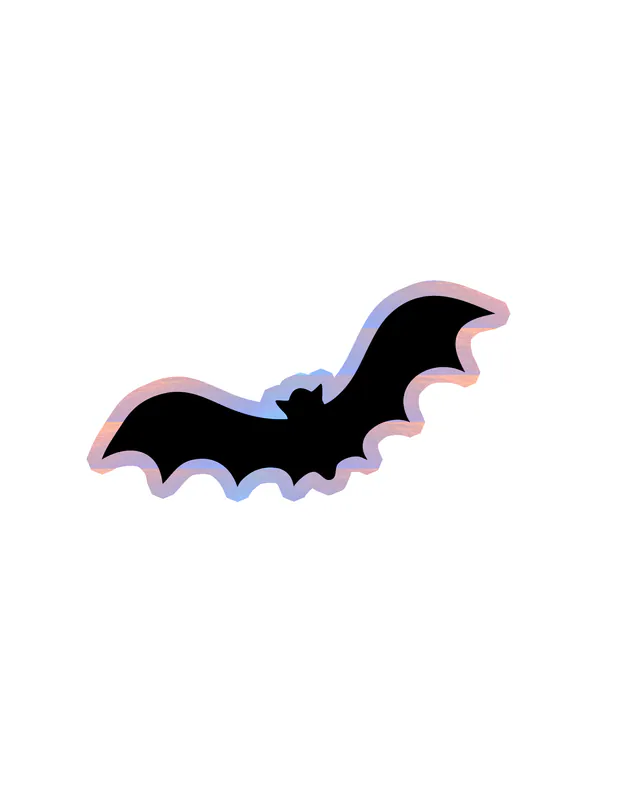 Bat Holographic Vinyl Decal