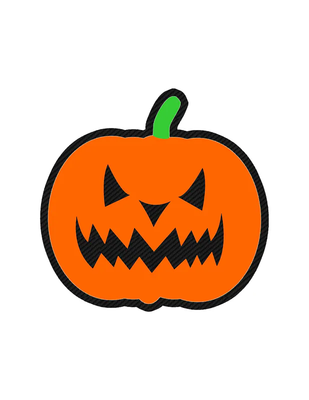 Pumpkin Carbon Fiber Vinyl Decal