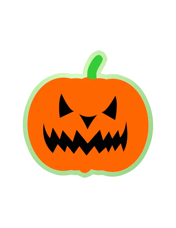 Pumpkin Glow in the Dark Vinyl Decal