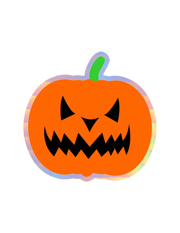 Pumpkin Holographic Vinyl Decal