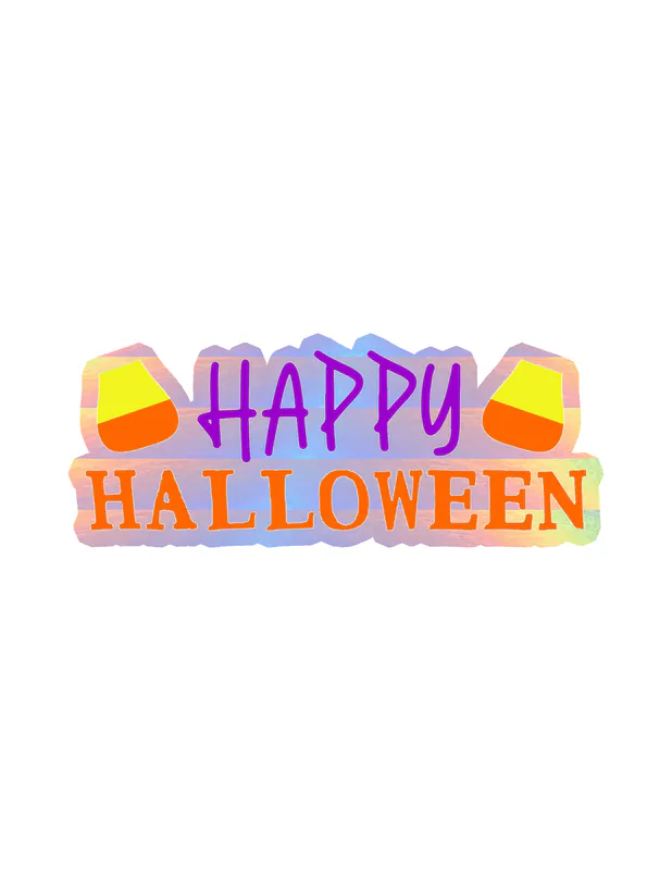 Happy Halloween Holographic Vinyl Decal