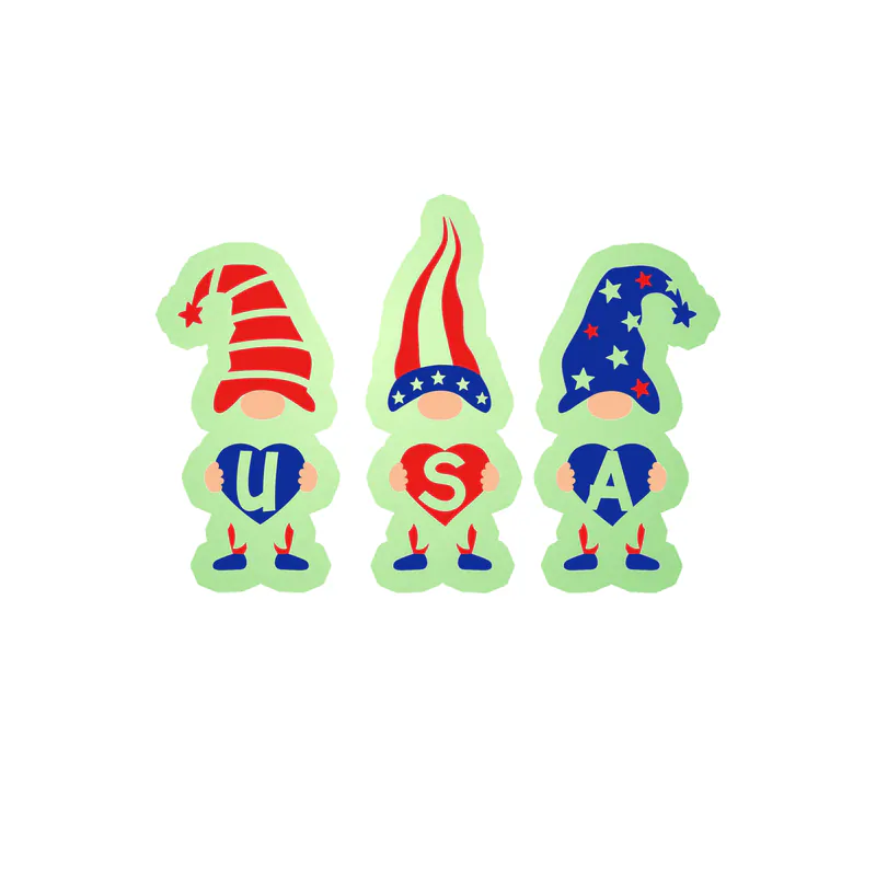 Fourth Of July Glow in the Dark Vinyl Sticker - Custom Size