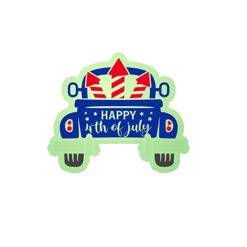 Fourth Of July Glow in the Dark Vinyl Sticker - Custom Size