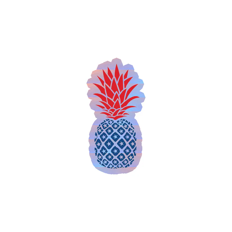 Fourth Of July Holographic Vinyl Sticker - Custom Size