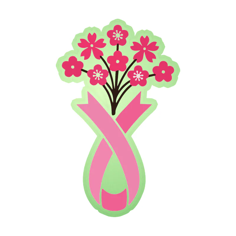Breast Cancer Awareness Glow in the Dark Vinyl Decal - Custom Size
