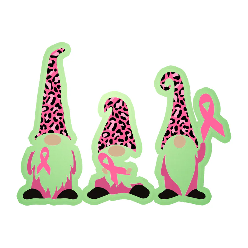 Breast Cancer Awareness Glow in the Dark Vinyl Decal - Custom Size