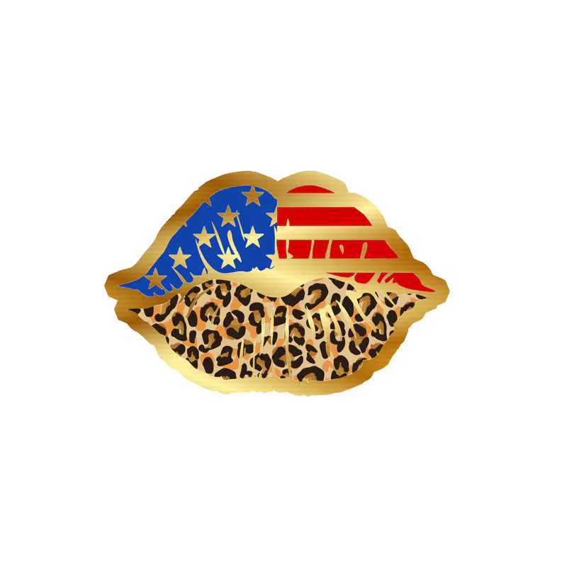 Fourth Of July Gold Chrome Vinyl Sticker - Custom Size