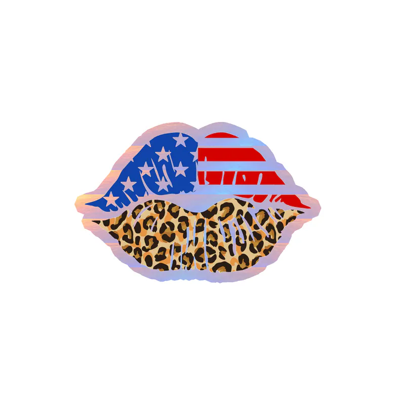 Fourth Of July Holographic Vinyl Sticker - Custom Size