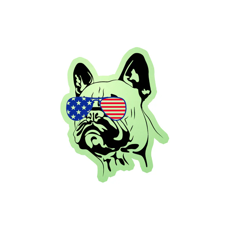 Fourth Of July Glow in the Dark Vinyl Sticker - Custom Size