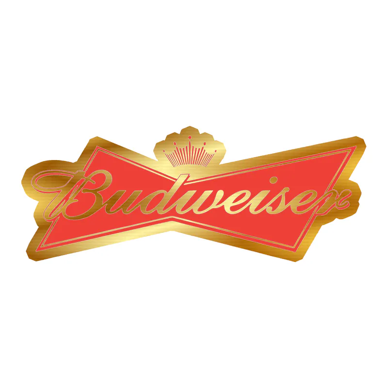 Budweiser Gold Chrome Vinyl Decal - Custom Size