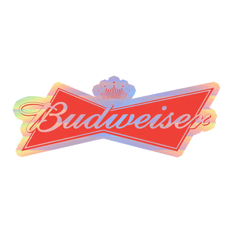 Budweiser Holographic Vinyl Decal - Custom Size