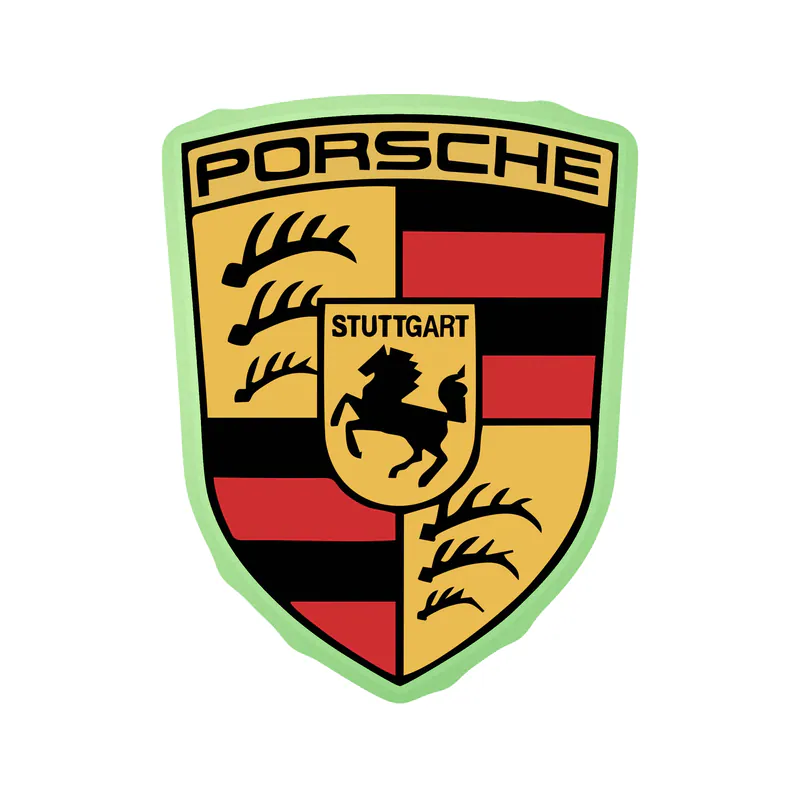 Porsche Glow in the Dark Vinyl Decal - Custom Size