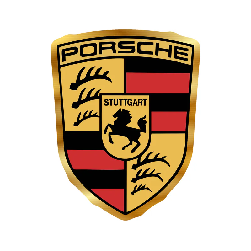 Porsche Gold Chrome Vinyl Decal - Custom Size