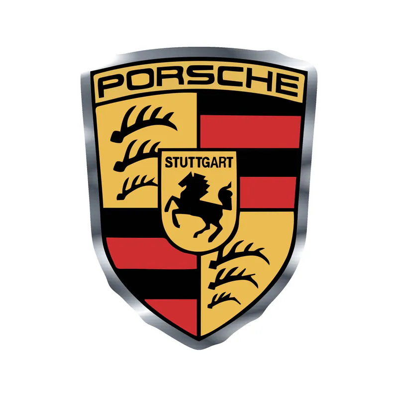 Porsche Silver Chrome Vinyl Decal - Custom Size
