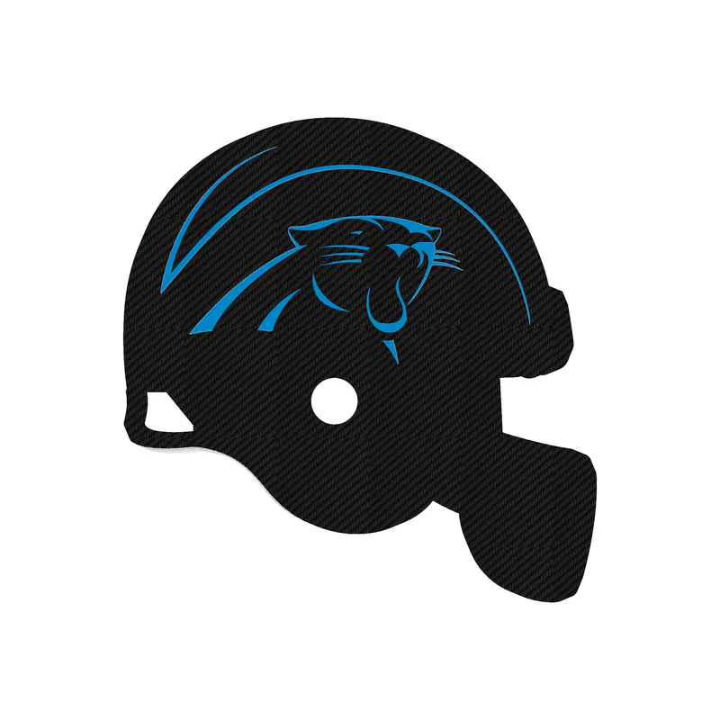 Carolina Panthers Carbon Fiber Vinyl Decal - Helmet - Custom Size