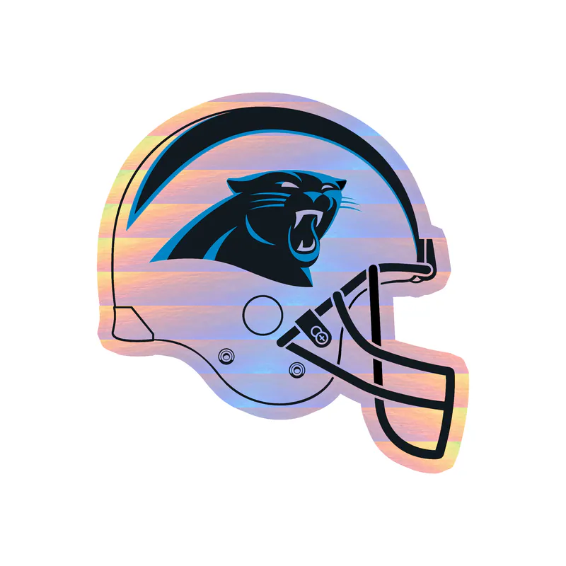 Carolina Panthers Holographic Vinyl Decal - Helmet - Custom Size