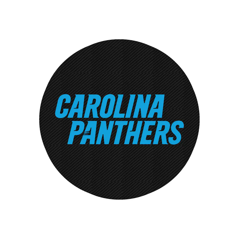 Carolina Panthers Carbon Fiber Vinyl Decal - Circle - Custom Size
