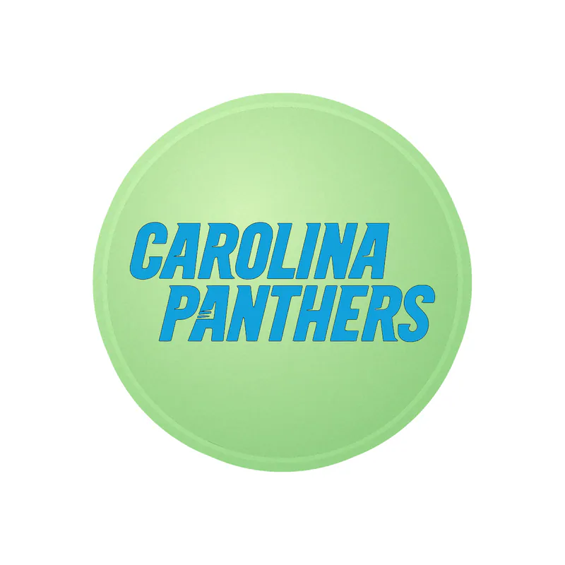 Carolina Panthers Glow in the Dark Vinyl Decal - Circle - Custom Size