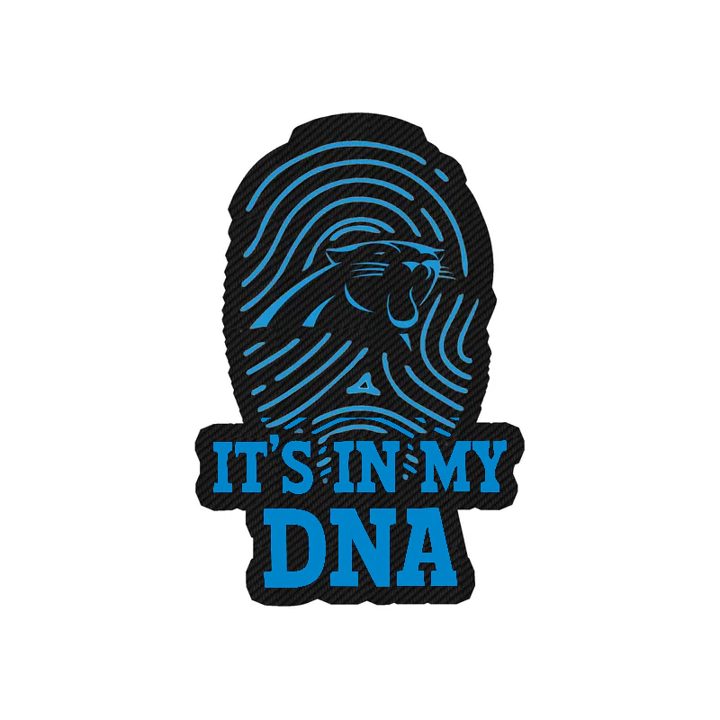 Carolina Panthers Carbon Fiber Vinyl Decal - DNA - Custom Size