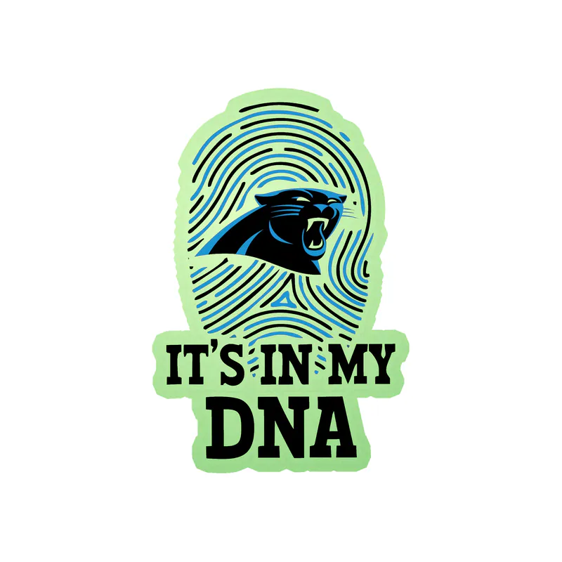 Carolina Panthers Glow in the Dark Vinyl Decal - DNA - Custom Size