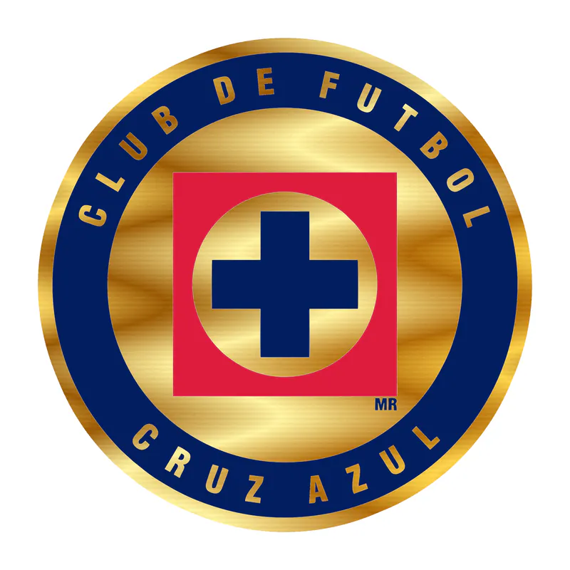 Cruz Azul Gold Chrome Vinyl Sticker - Custom Size