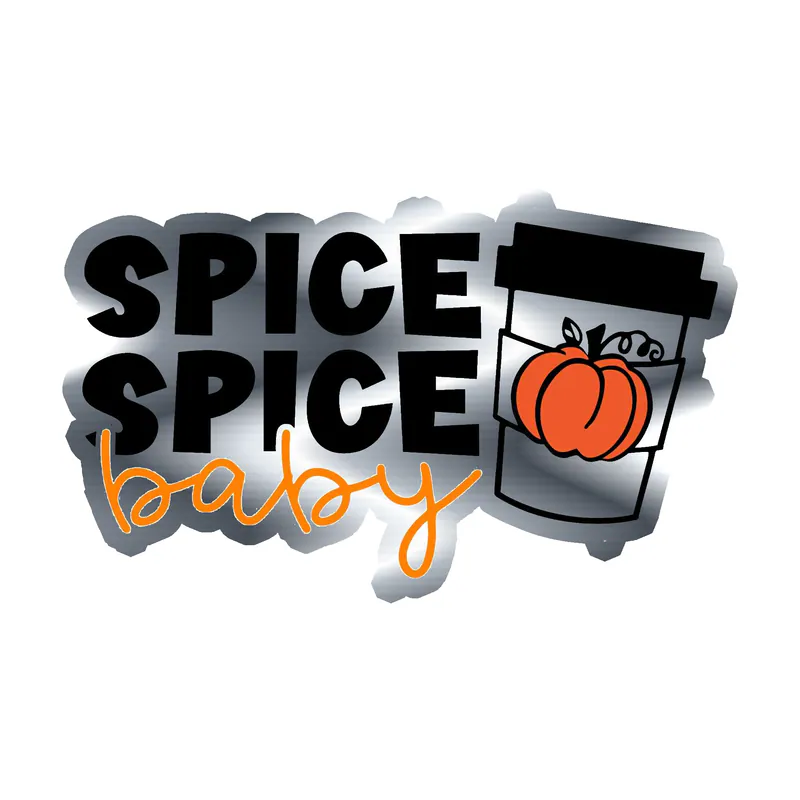 Spice Spice Baby - Silver Chrome Vinyl Decal