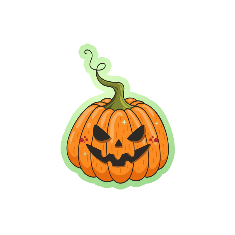Pumpkin Glow in the Dark Vinyl Decal