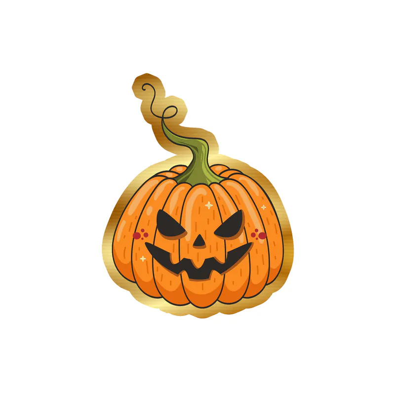 Pumpkin Gold Chrome Vinyl Decal