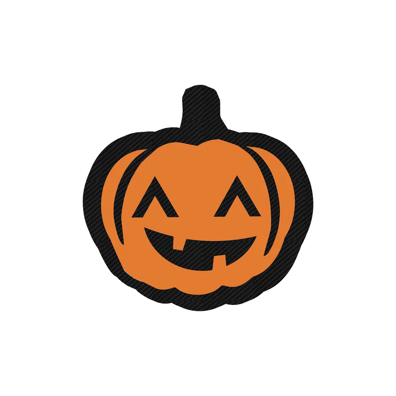Pumpkin Carbon Fiber Vinyl Decal
