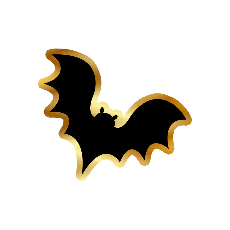 Bat Gold Chrome Vinyl Decal