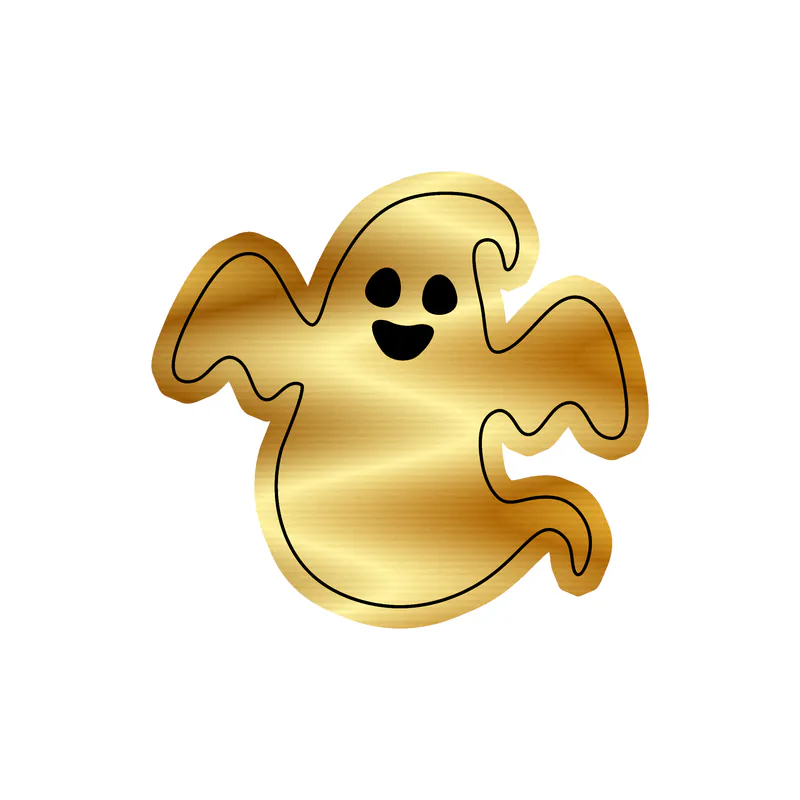 Ghost - Gold Chrome Vinyl Decal - Custom Size