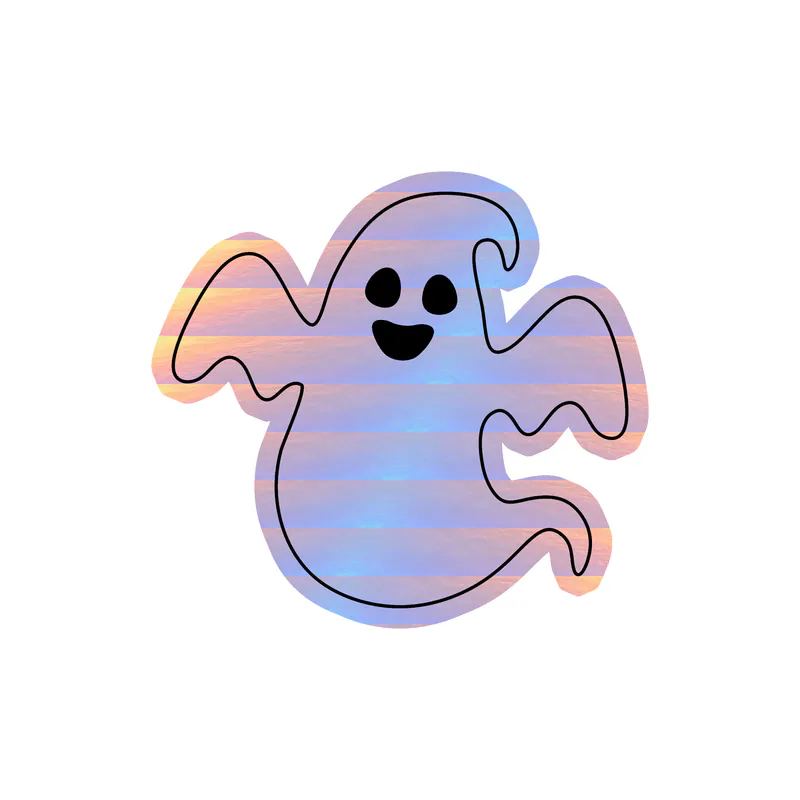 Ghost - Holographic Vinyl Decal - Custom Size