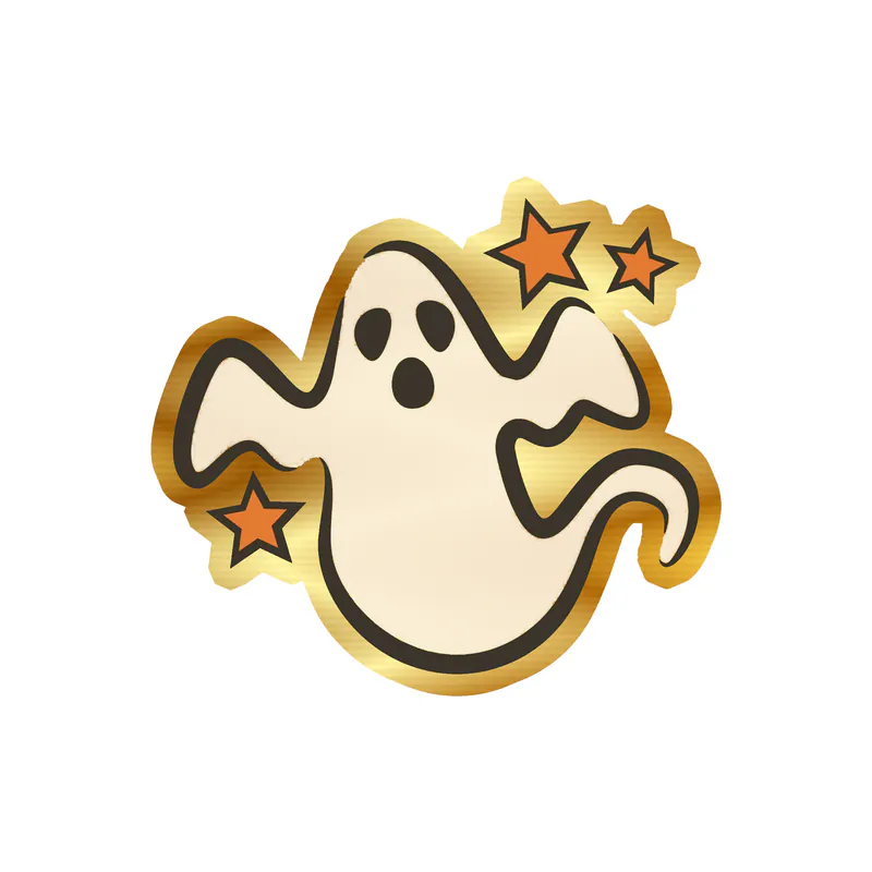 Ghost - Gold Chrome Vinyl Decal - Custom Size