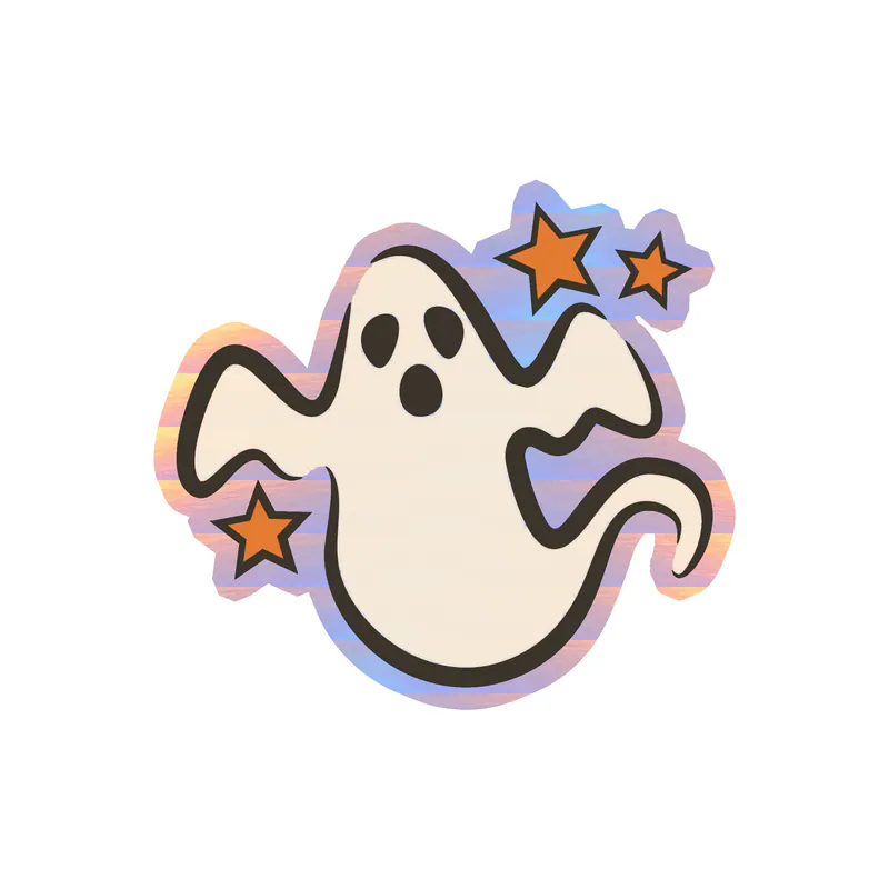 Ghost - Holographic Vinyl Decal - Custom Size